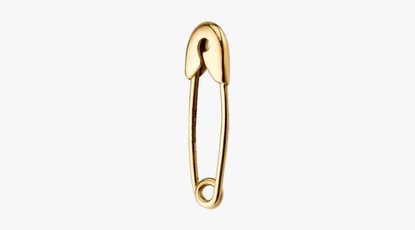 Small Safety Pin Earring - Brass, transparent png download