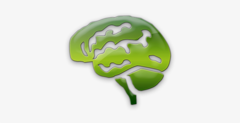 063475 Green Jelly Icon People Things Brain - Green Brain Icon, transparent png download