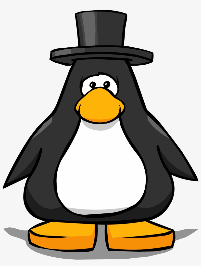Top Hat From A Player Card - Penguin With Top Hat, transparent png download
