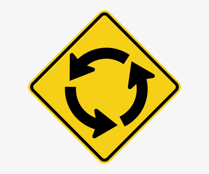 Ring Intersection Signal Clipping - Traffic Circle Sign, transparent png download