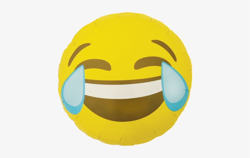 Emoji Crying Laughing Foil Round 18in/45cm - Crying Laughing Emoji Template, transparent png download