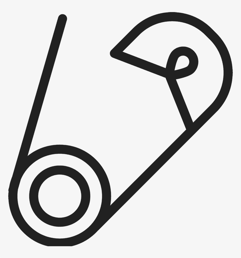 Safety Pin Icon Rubber Stamp - Safety Pin, transparent png download