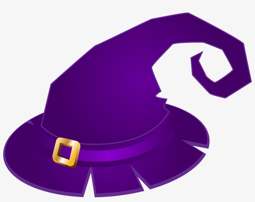 Purple Witch Hat Transparent Png Clip Art Image - Purple Witch Hat Clipart, transparent png download
