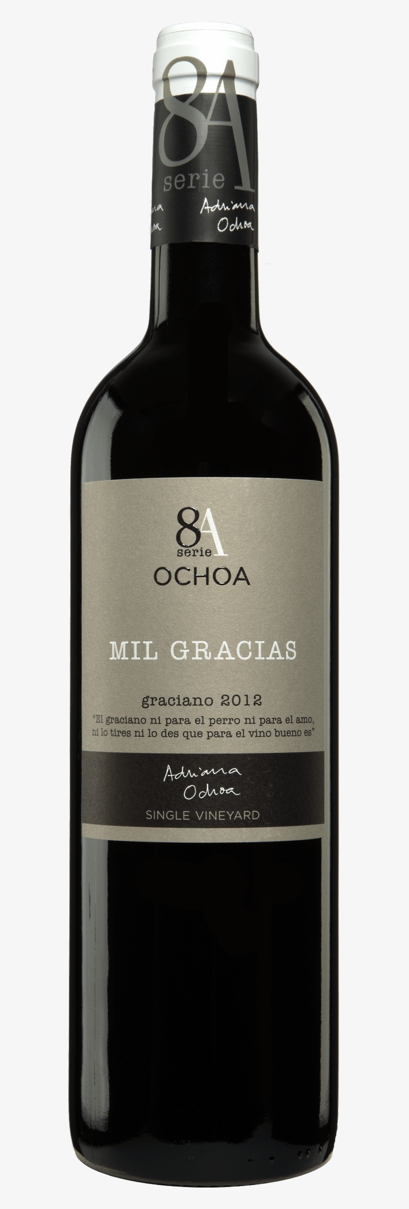 Ochoa 8a Mil Gracias - Ochoa Serie 8a Mil Gracias Crianza - Red Wine, transparent png download
