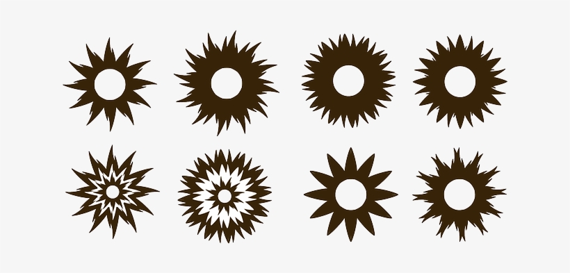 Sun, Stars, Circles, Design, Elements - Sun Circle Design, transparent png download