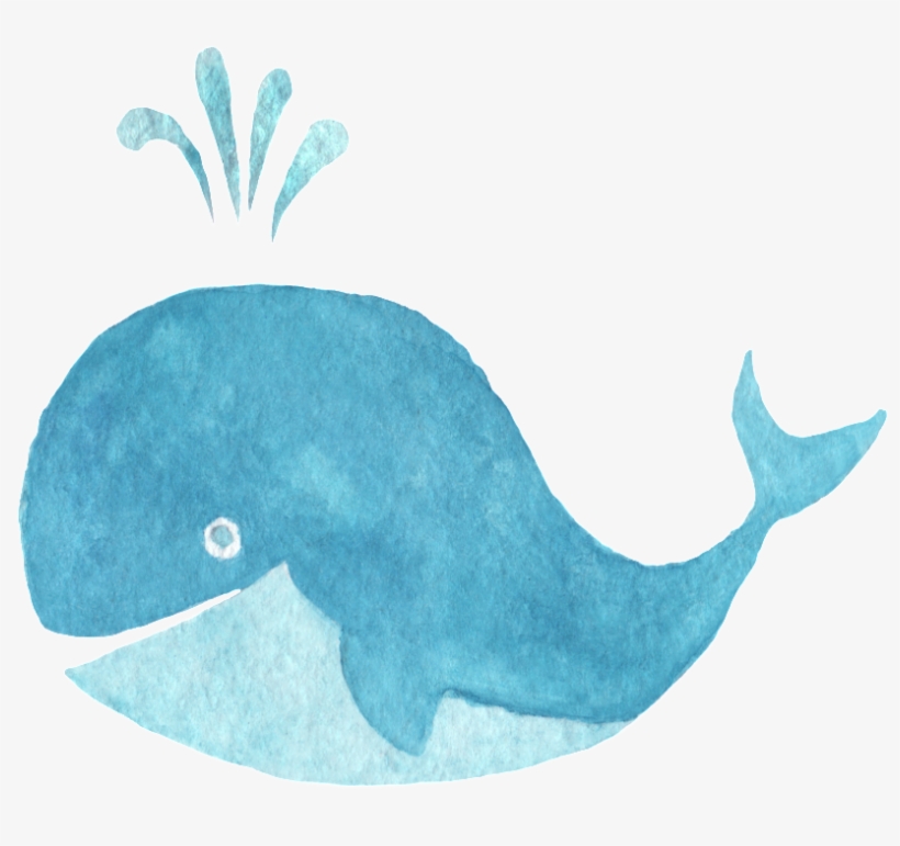 Water Spray Blue Whale Transparent Decorative - Adornos Para Bautizo Png, transparent png download