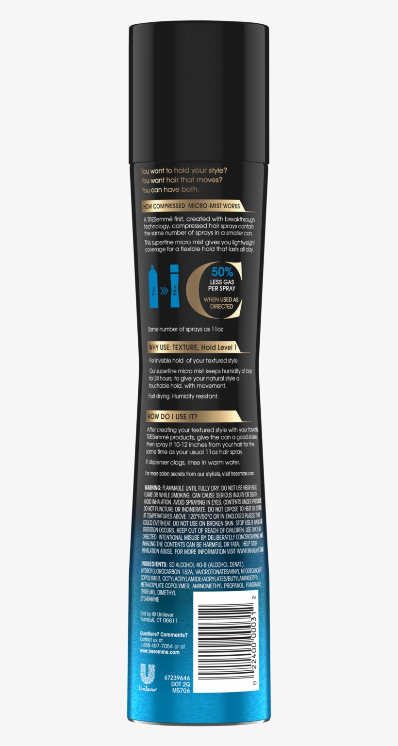 Tresemmé Keratin Smooth Frizz Hair Spray, transparent png download