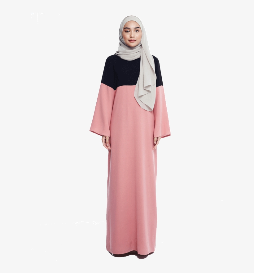 Pink And Black Leila Jubah Dress - Leila - Pink, transparent png download