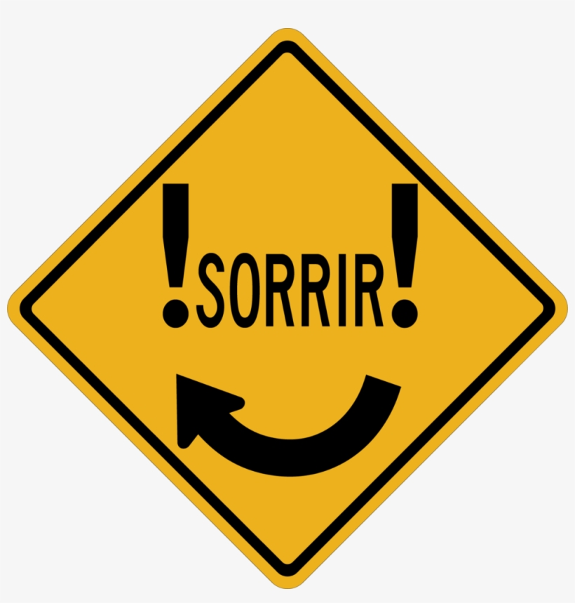 Smile-portugese - Road Work Ahead Sign, transparent png download