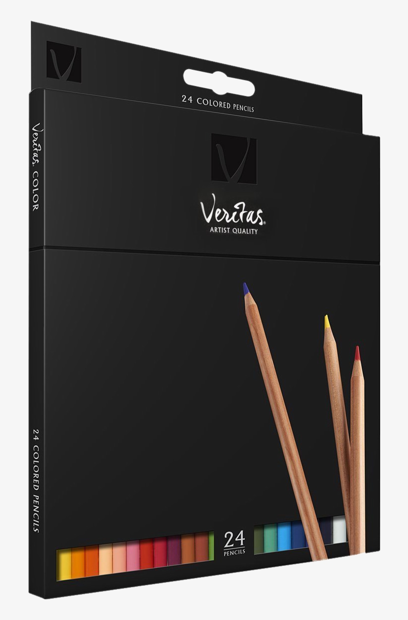 Veritas 24 Colored Pencils Color Pencil Packaging Design PNG Image