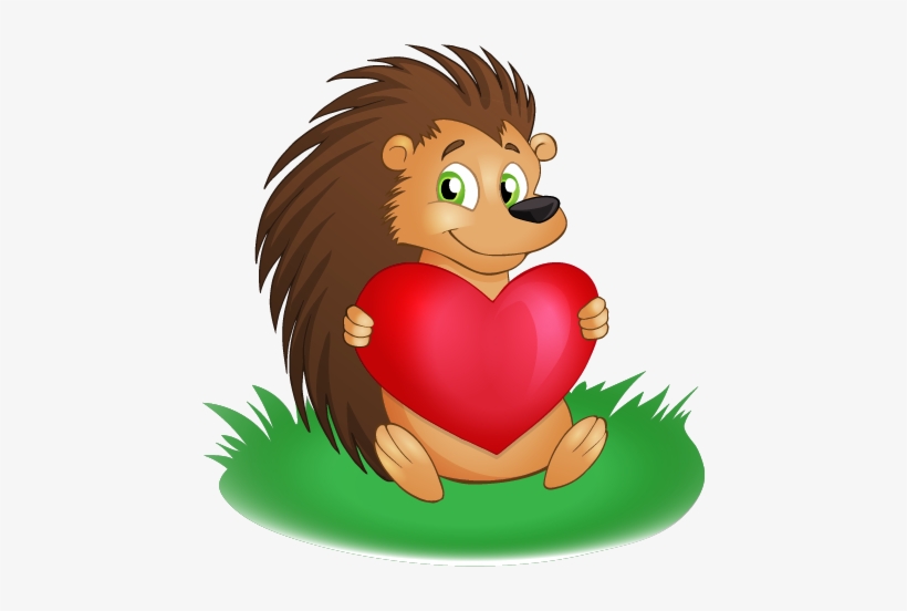 Pretty Hedgehog Hedgehogs Baby Forest Animals Beautiful - Hedgehog Cartoon Clip Art, transparent png download