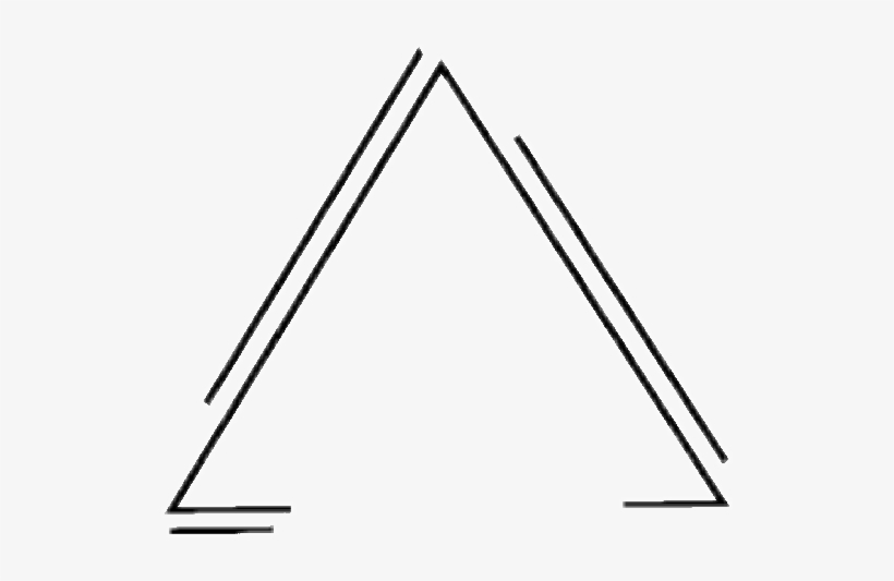 Triangle Tumblr Aesthetic Png Sticker Credit Idk Black - Space Needle, transparent png download