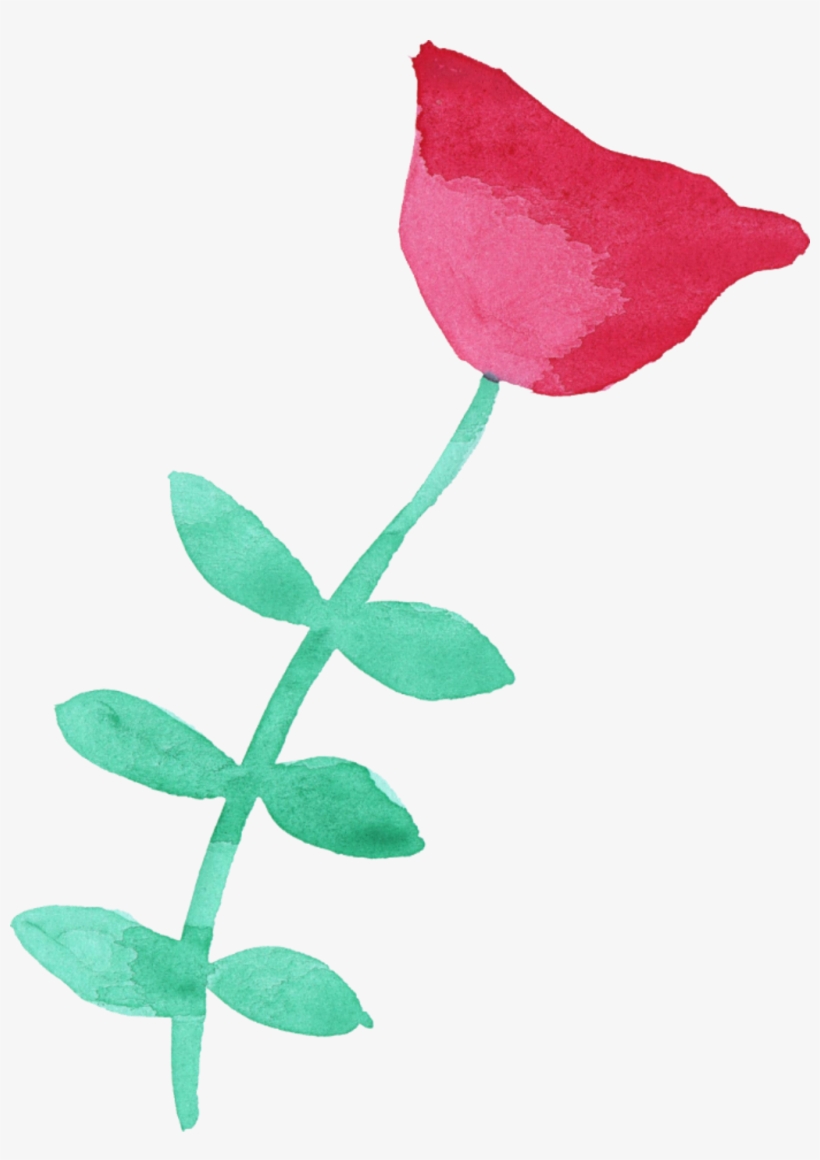 Report Abuse - Png Free Flower Watercolor, transparent png download