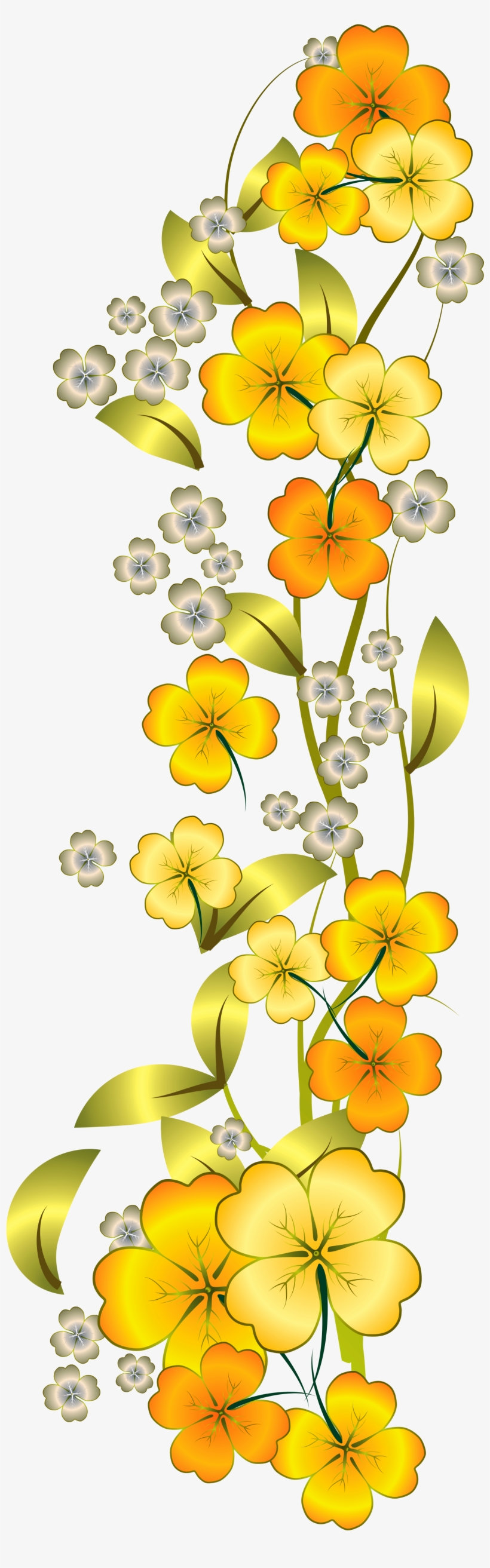 Yellow Flower Decor Png Clipart, transparent png download
