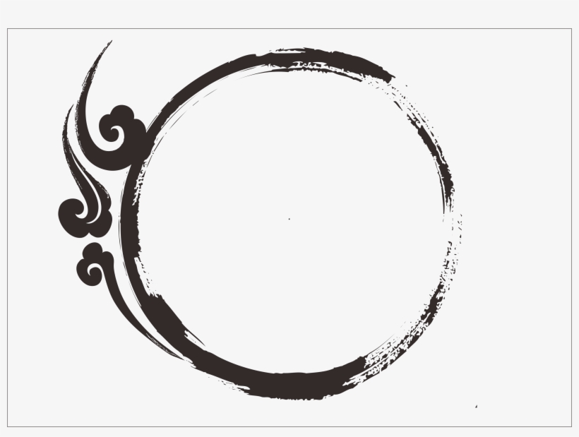 Vector Ink Circle Border - Vector Graphics, transparent png download