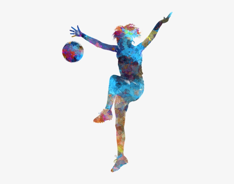 Bleed Area May Not Be Visible - Soccer Player Watercolor, transparent png download