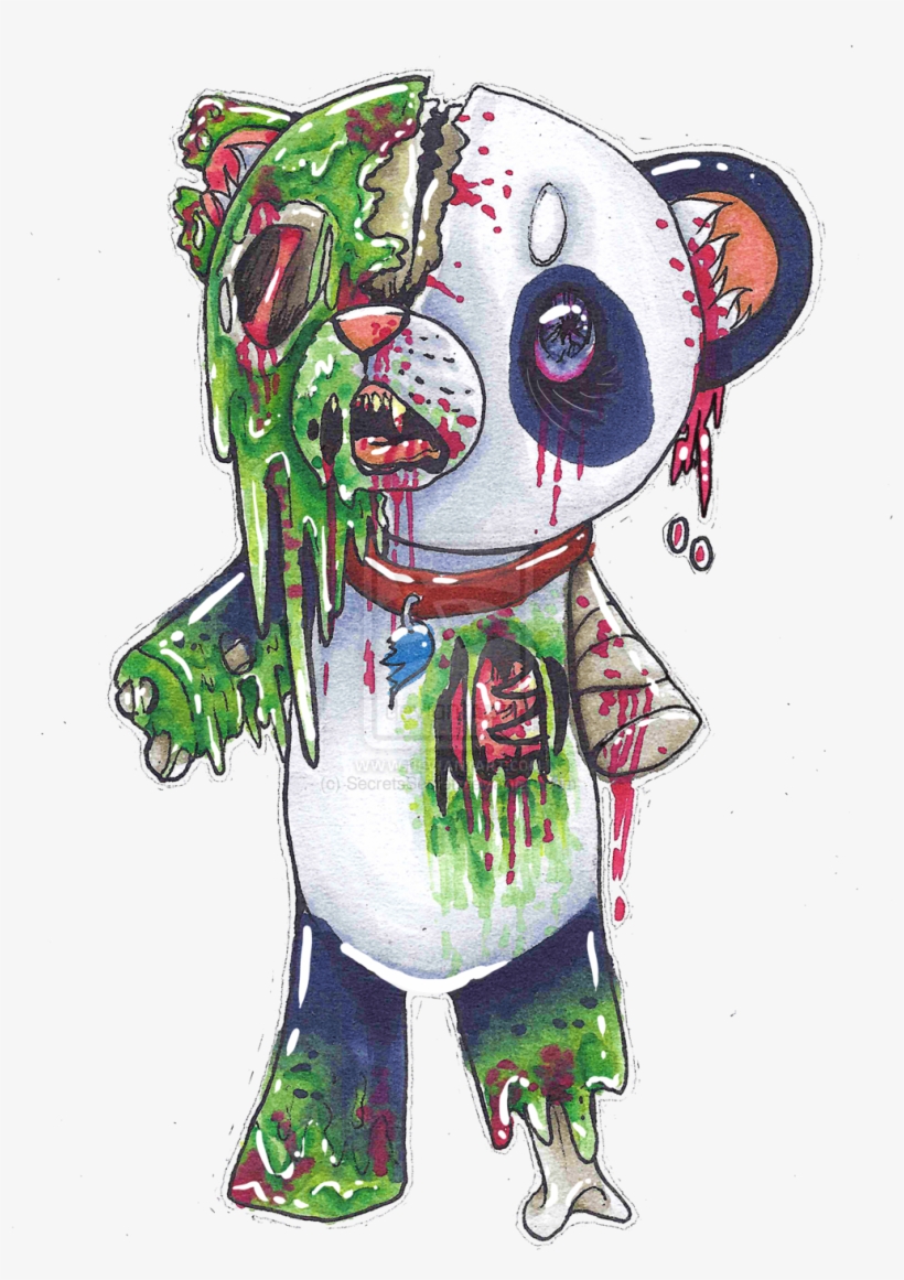 Zombie Art Zombie Panda Drawing Png Image Transparent Png Free Download On Seekpng