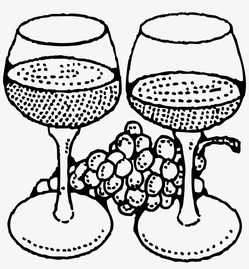 Sketch Clipart Wine - Wine Glass Clip Art, transparent png download
