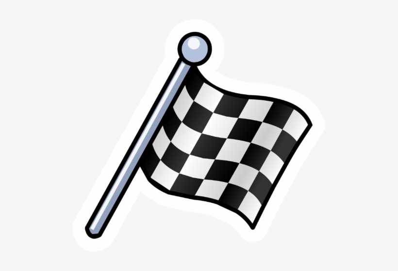 Checkered Flag Pin - Black And White Cycle Shorts, transparent png download