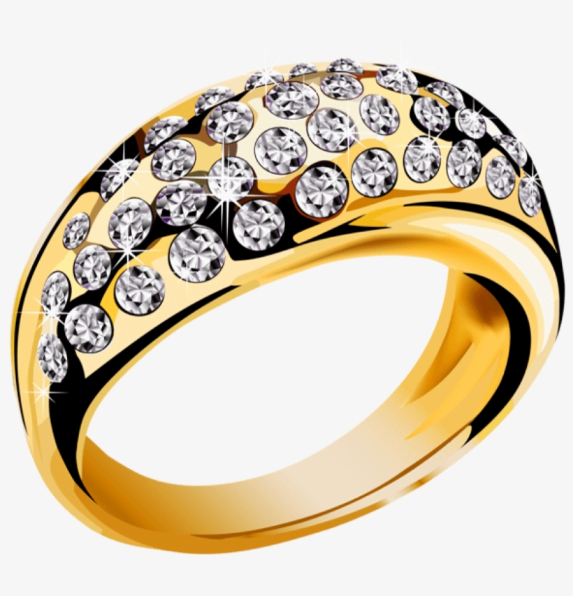 Ring Clipart Gold Ring - Gold Jewellery Ring Png, transparent png download