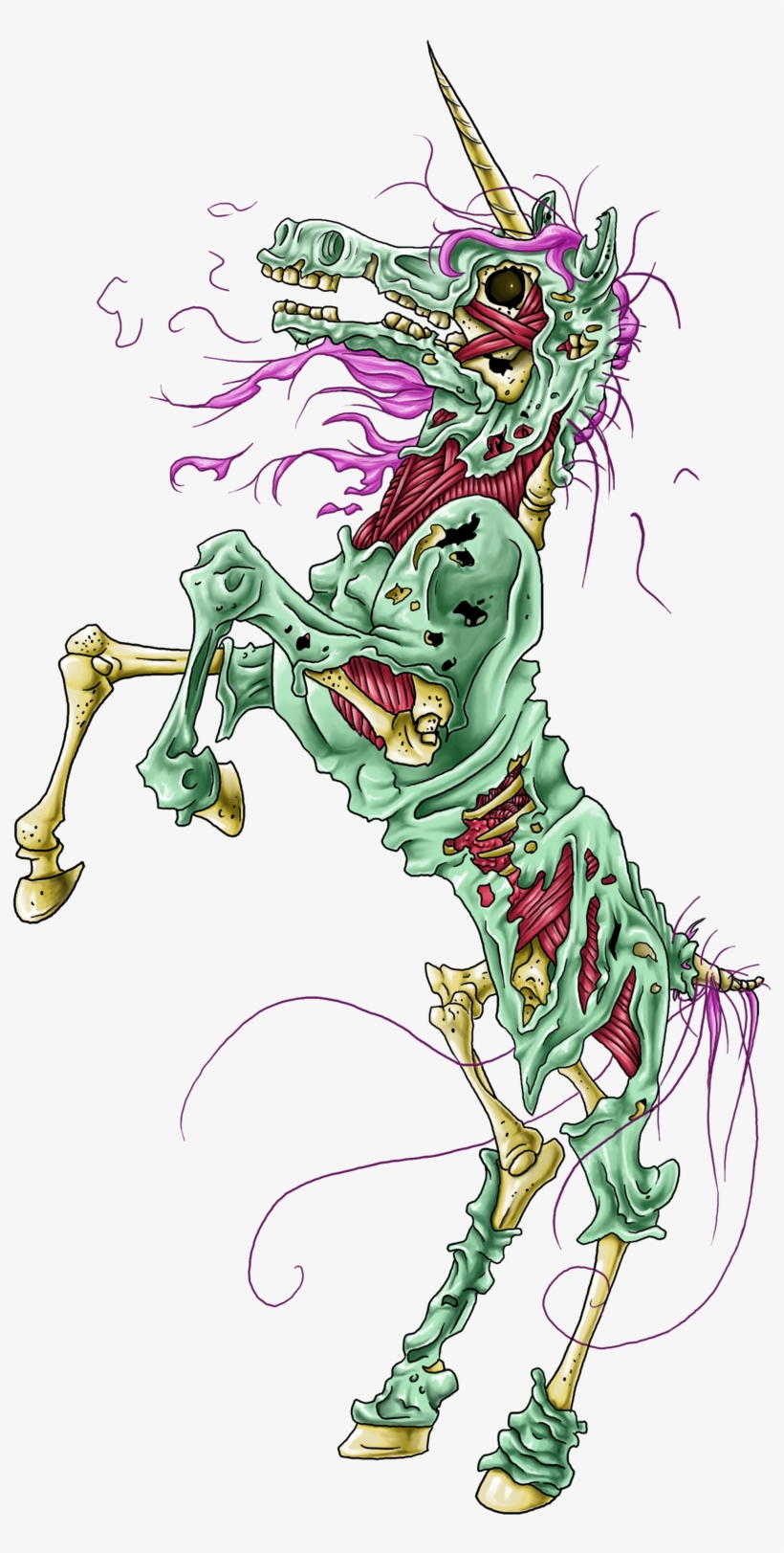 Facebook Pg - Transparent Zombie Unicorn, transparent png download