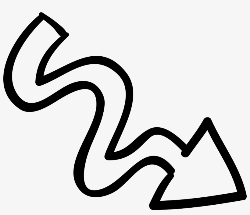 Arrow With Scribble Comments - Arrow Scribble Png, transparent png download