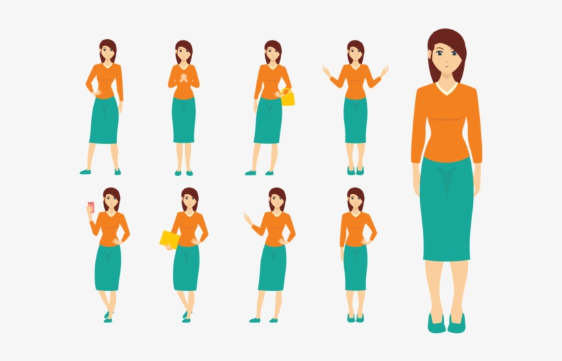Mujer Vectors - Mujer Vector, transparent png download