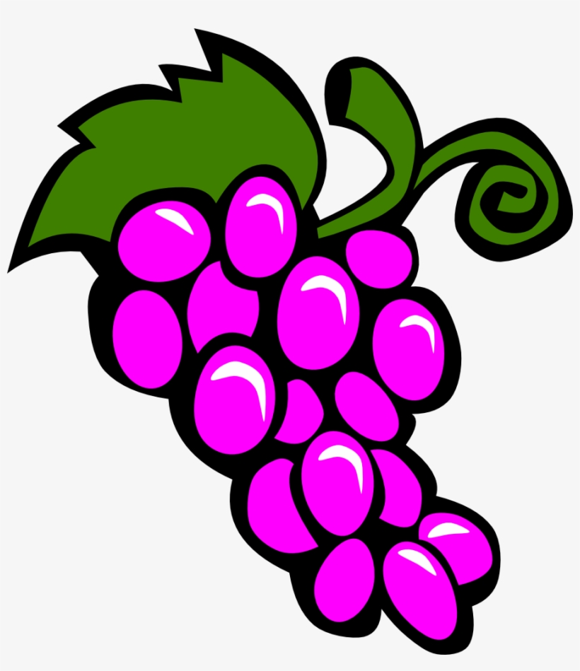 Onlinelabels Clip Art Simple Fruit Grapes Details - Grapes Clipart, transparent png download