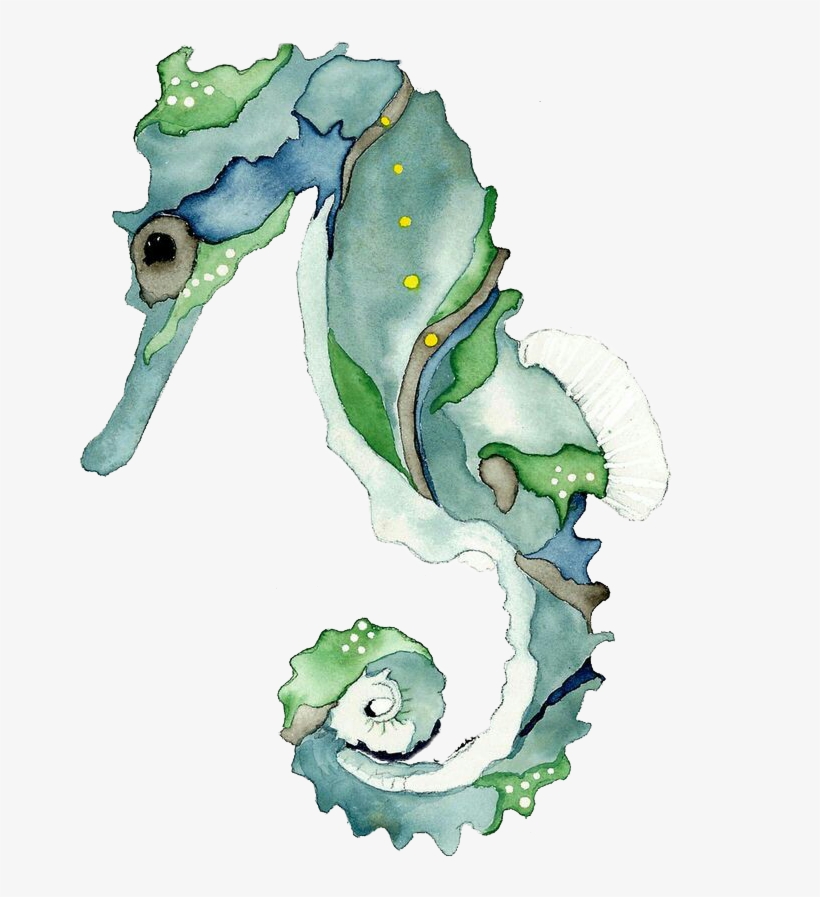 Still Life With Apples Watercolor Painting Art Drawing - Art Watercolor Sea Horse Notebook: Dot-grid, Graph,, transparent png download