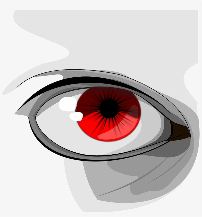 Eyes, Red, Human, Organ, Macro, Pupil, Black, Eyelid - Eye Clip Art, transparent png download