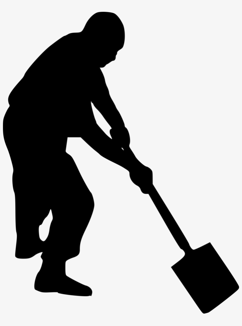 Png File Size - Silhouette Shovel, transparent png download