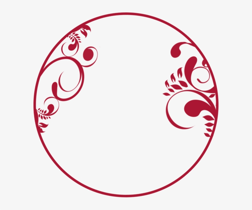 Pink, Floral, Circle Frame - Circle, transparent png download