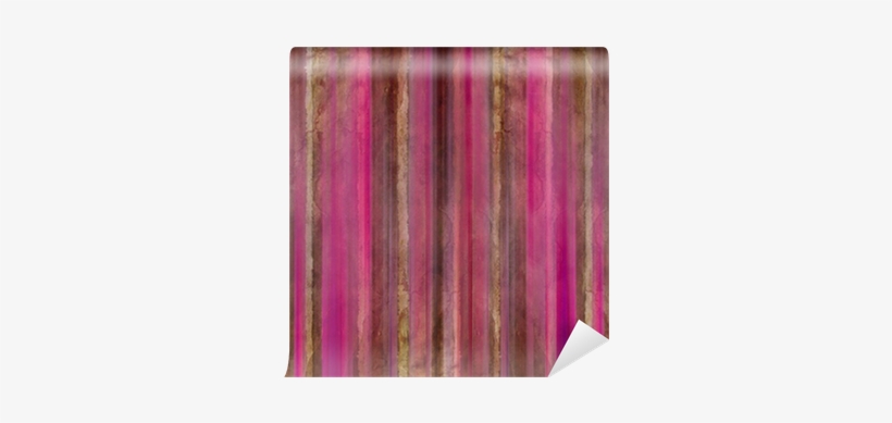 Brown And Pink Watercolor Wash Stripes Wall Mural • - Stole, transparent png download