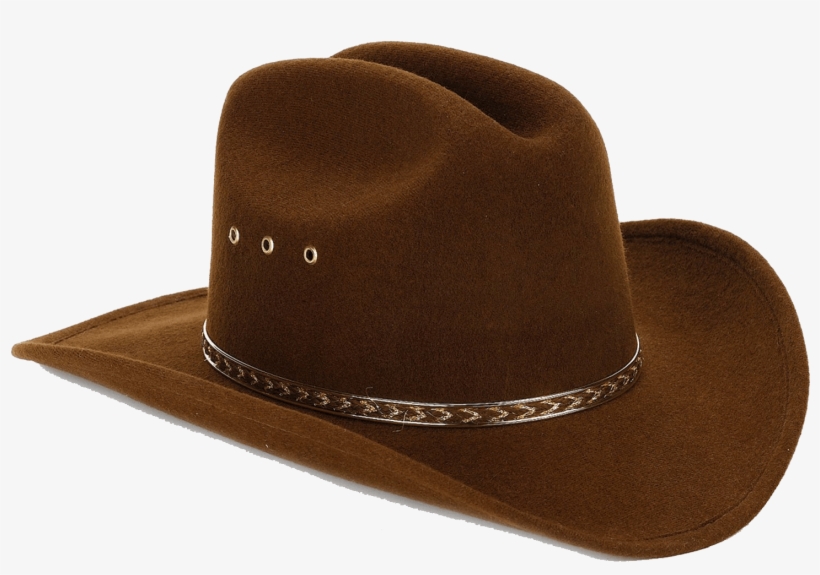 Sombrero De Vaquero De Fieltro Marrón - Cowboy Hat Transparent