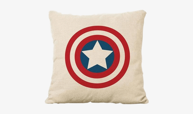 White Captain America Cover Pillow Case - Captain America, transparent png download