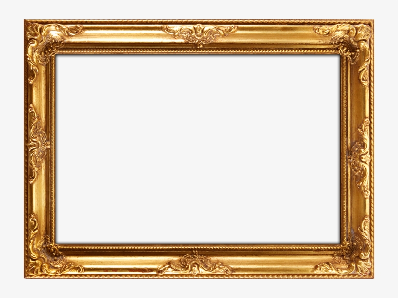 Golden Frame Png Photo - Horizontal Picture Frame Png, transparent png download