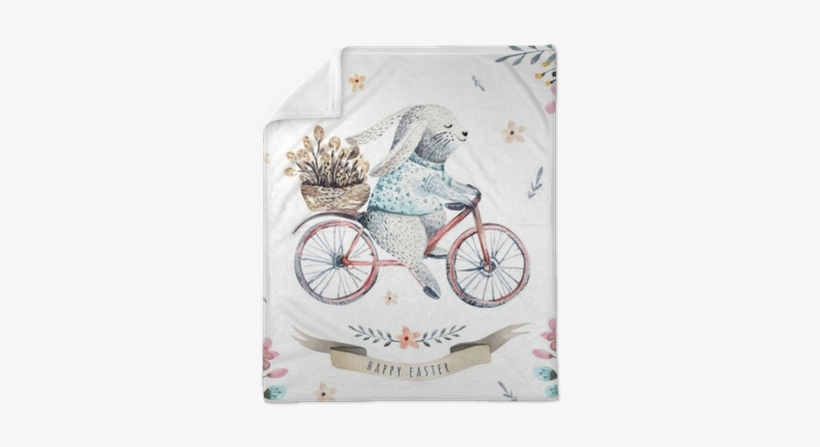Vector Freeuse Library Bohemian Drawing Vintage - Clip Art Watercolor Easter Bunny, transparent png download