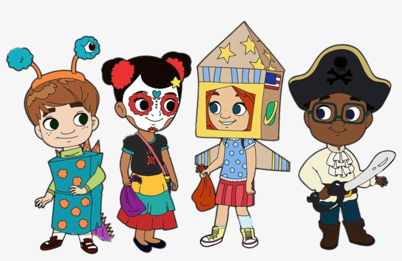 Nina And Her Friends Ready For Halloween Png - Nina's World Nina The Babysitter, transparent png download