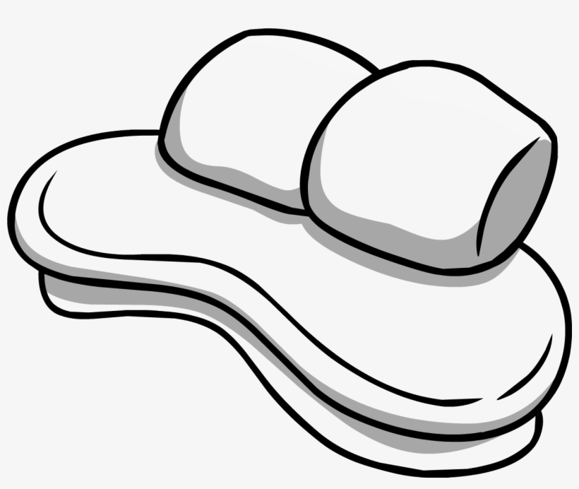 Custom Furniture Curved Couch - Club Penguin White Furniture, transparent png download