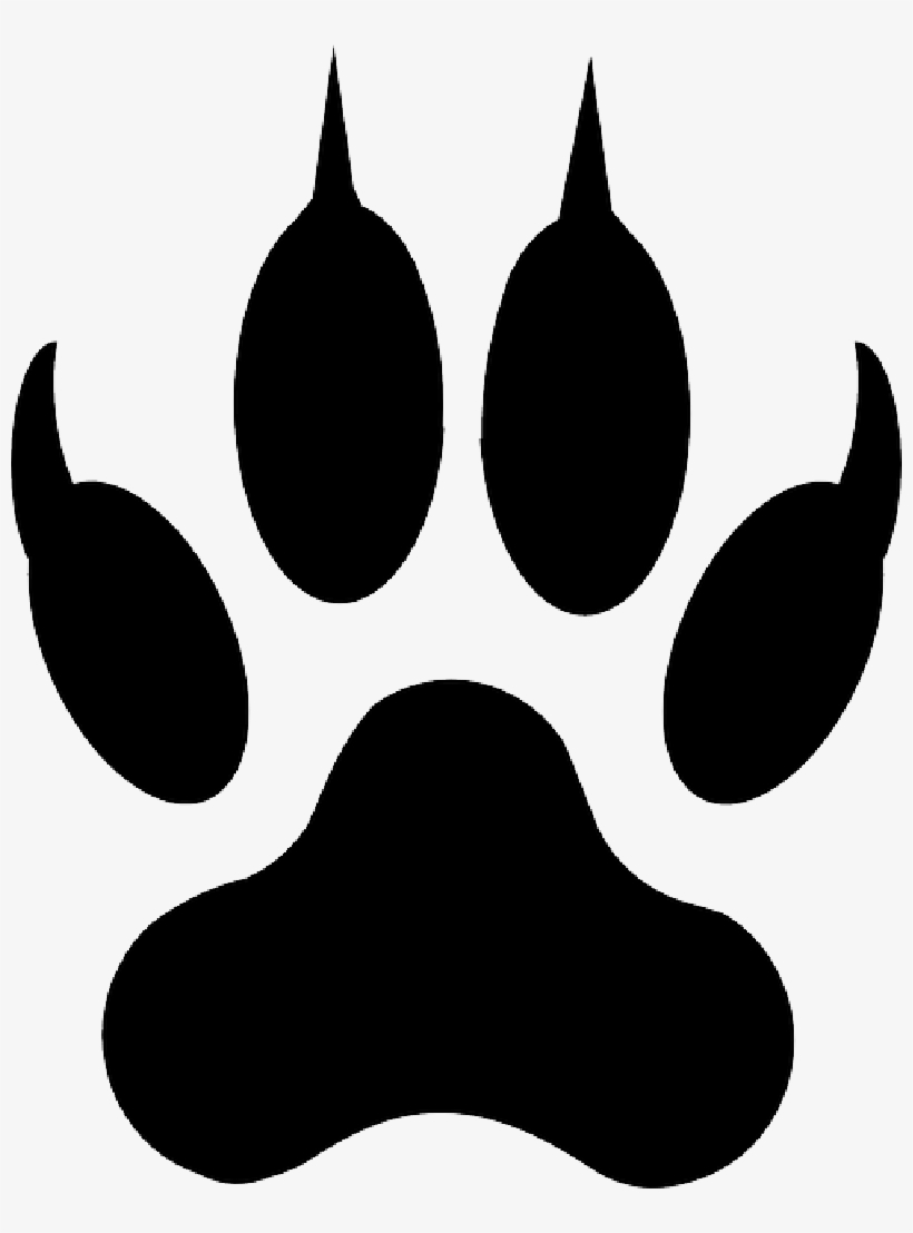 Wolf Paw Print Transparent - Lion Footprint, transparent png download