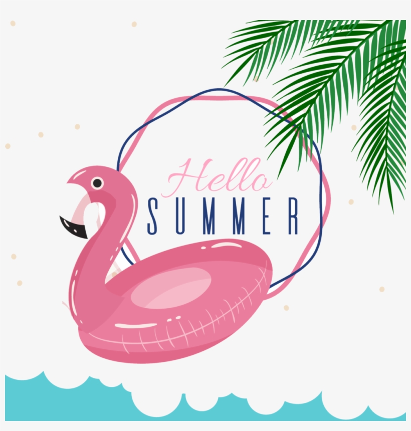 Summer Png Images - Summer Flamingos Vector Png, transparent png download