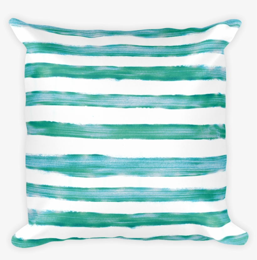 Watercolor Stripe Throw Pillow Cover - Cushion, transparent png download