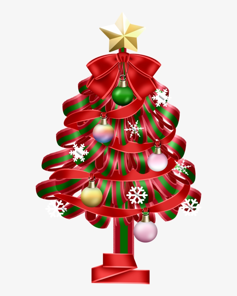 Transparent Red Christmas Deco Tree Clipart - Christmas Tree Clipart Red, transparent png download