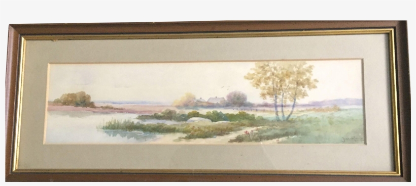 Autumn River Scene Painting - Watercolor Painting, transparent png download