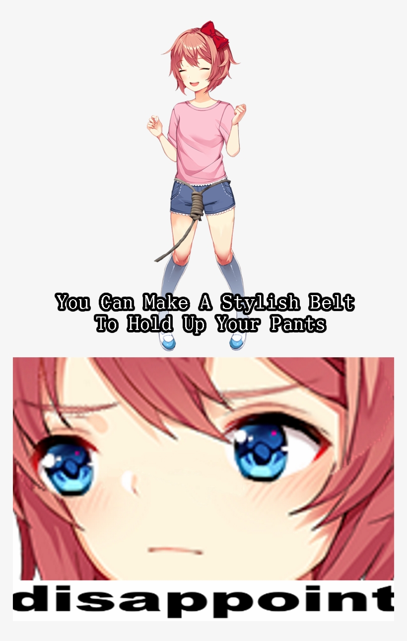 Oc Edited Mediasayori - Sayori Disappointed, transparent png download