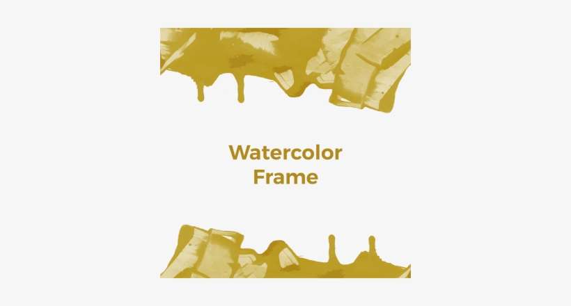 Yellow Watercolor Abstract Frame, Watercolor, Abstract, - Watercolor Painting, transparent png download