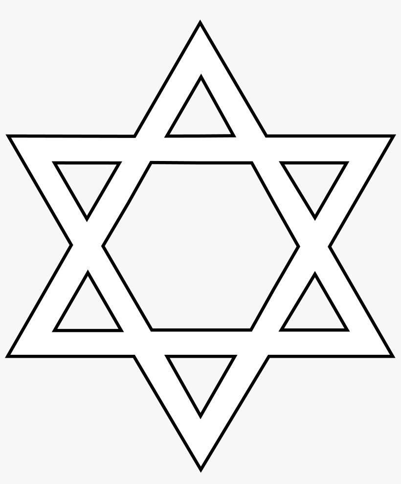 Png Stock Collection Star Black And High Clip - Jewish Symbol To Colour, transparent png download