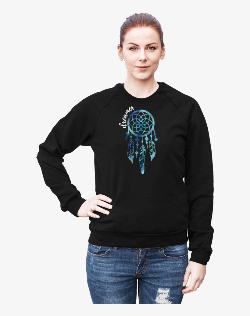Dreamer Watercolor Dreamcatcher Unisex California Fleece - Bride Of Frankenstein Sweatshirt, Halloween Sweatshirt,, transparent png download