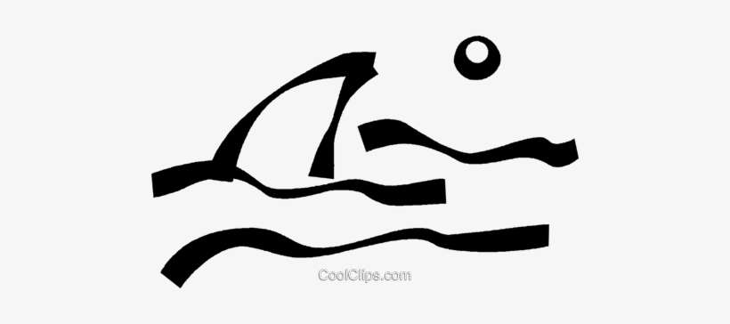 Shark Fin Royalty Free Vector Clip Art Illustration - Illustration, transparent png download