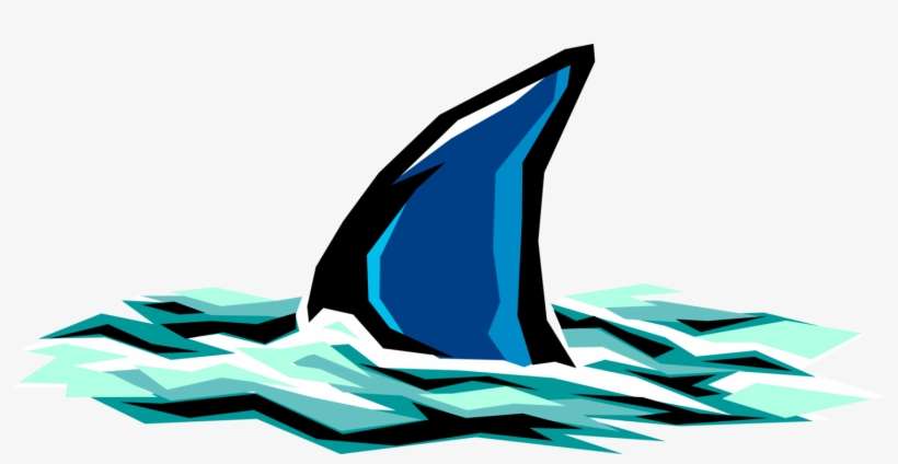 Vector Illustration Of Marine Predator Shark Fin Breaks - Shark Fin Png, transparent png download